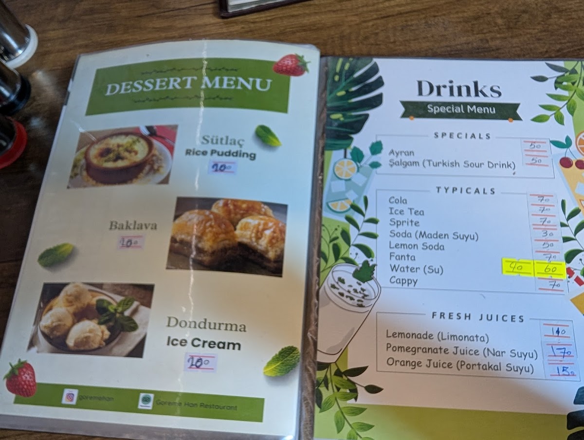Menu Göreme Han Restaurant-9