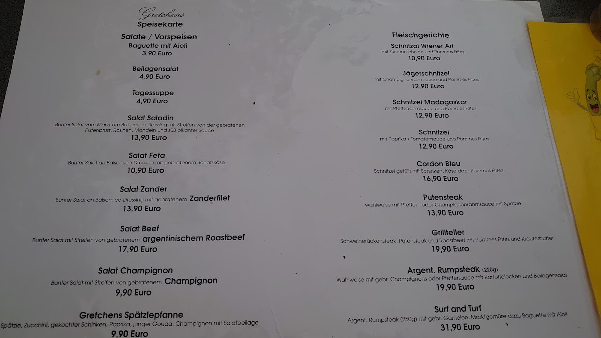 Menu Gretchens Restaurant Koblenz Altstadt - Koblenz-7
