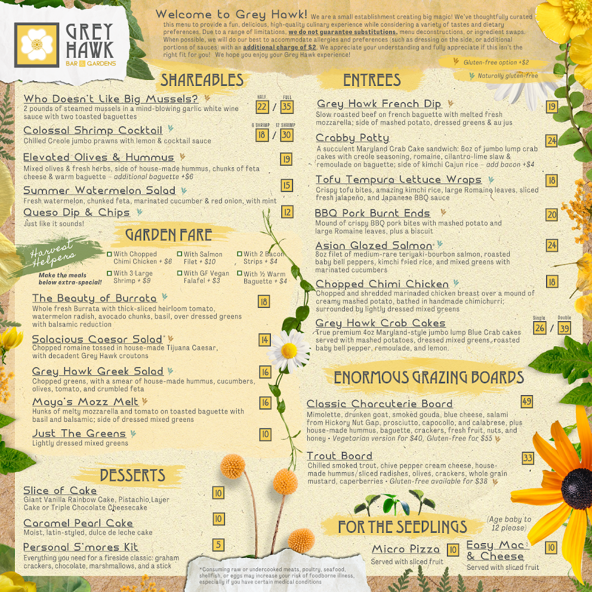 Menu Grey Hawk Bar & Gardens-1