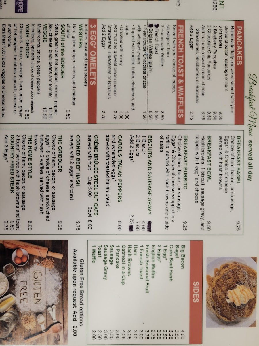 Menu Griddle's Cafe-1