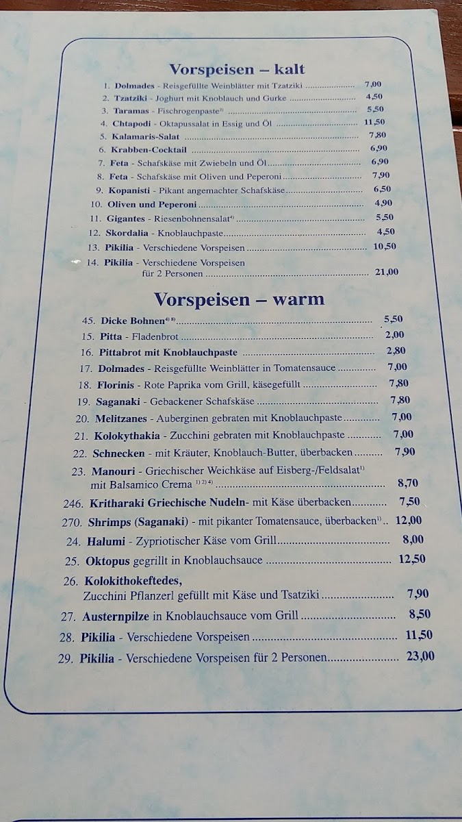 Menu Griechisches Restaurant - Poseidon In Oberschleißheim-1
