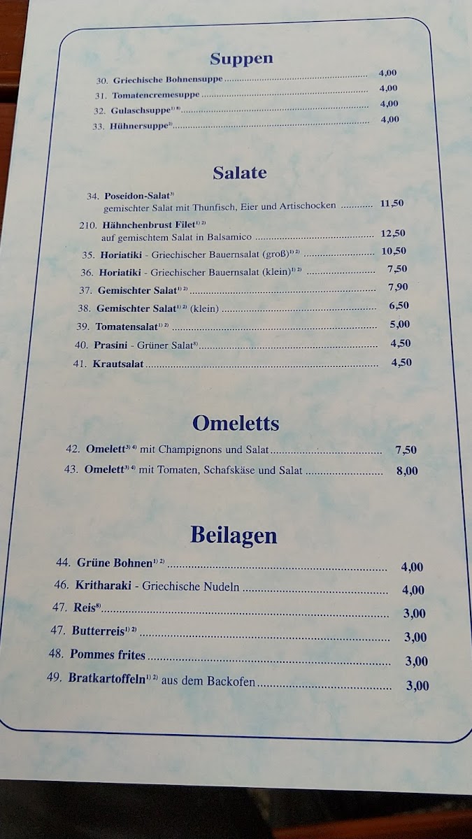 Menu Griechisches Restaurant - Poseidon In Oberschleißheim-7