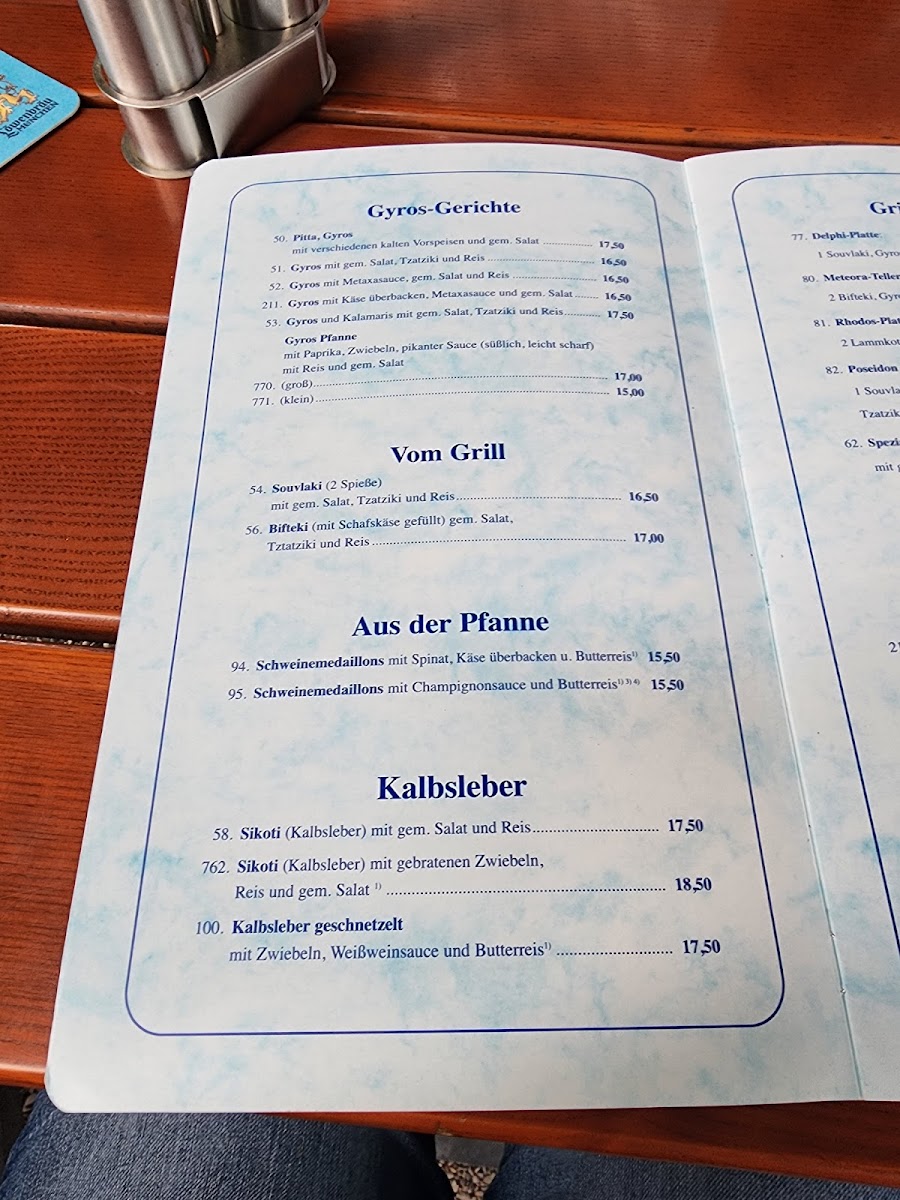 Menu Griechisches Restaurant - Poseidon In Oberschleißheim-8