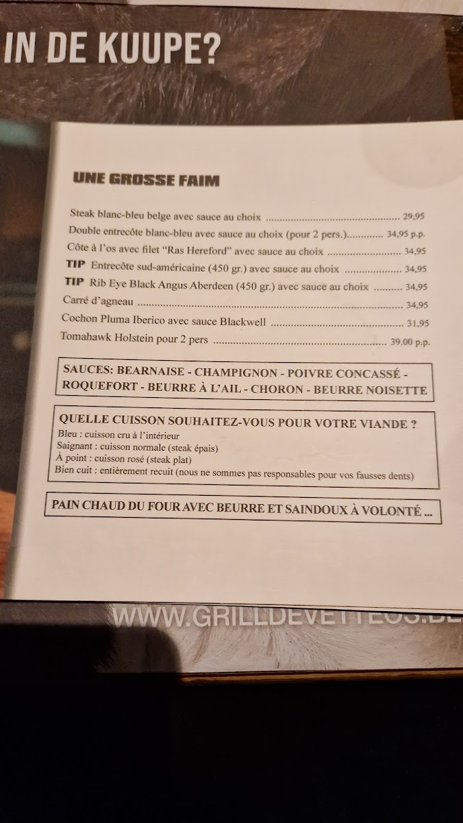 Menu Grill De Vette Os-1
