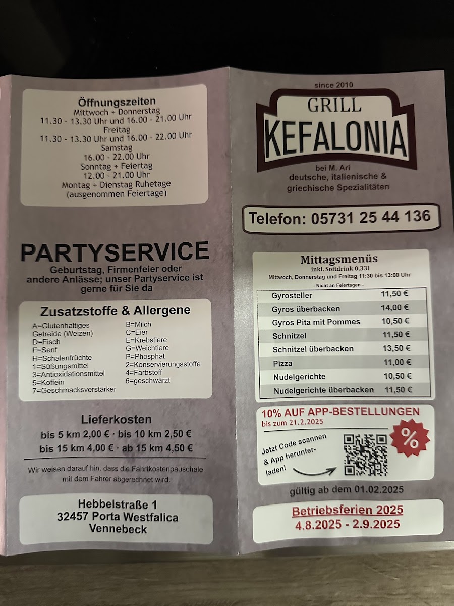 Menu Grill Kefalonia Bei M. Ari-1
