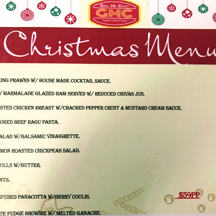 Menu Grill Me Crazy - Gmc-10