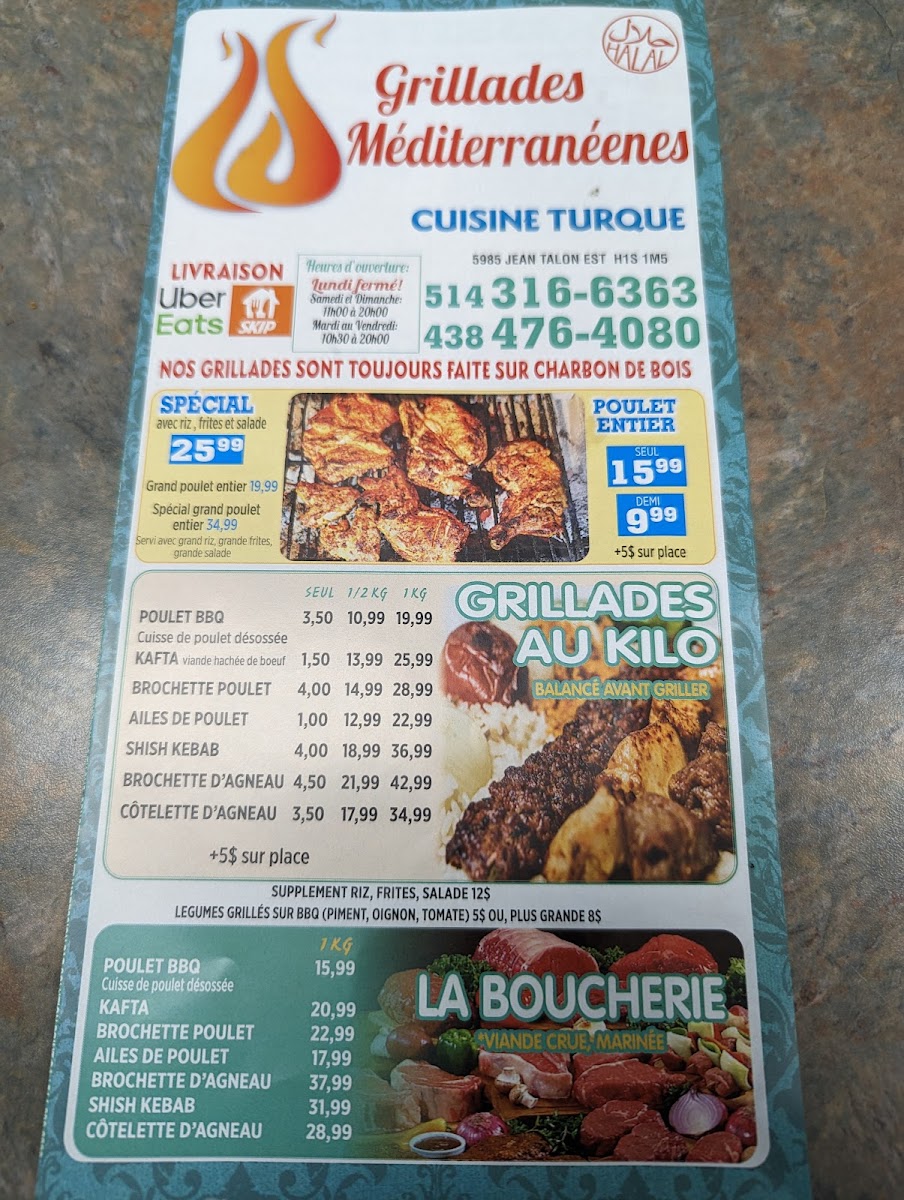 Menu Grillades Mediterraneennes Turkish Restaurant-7