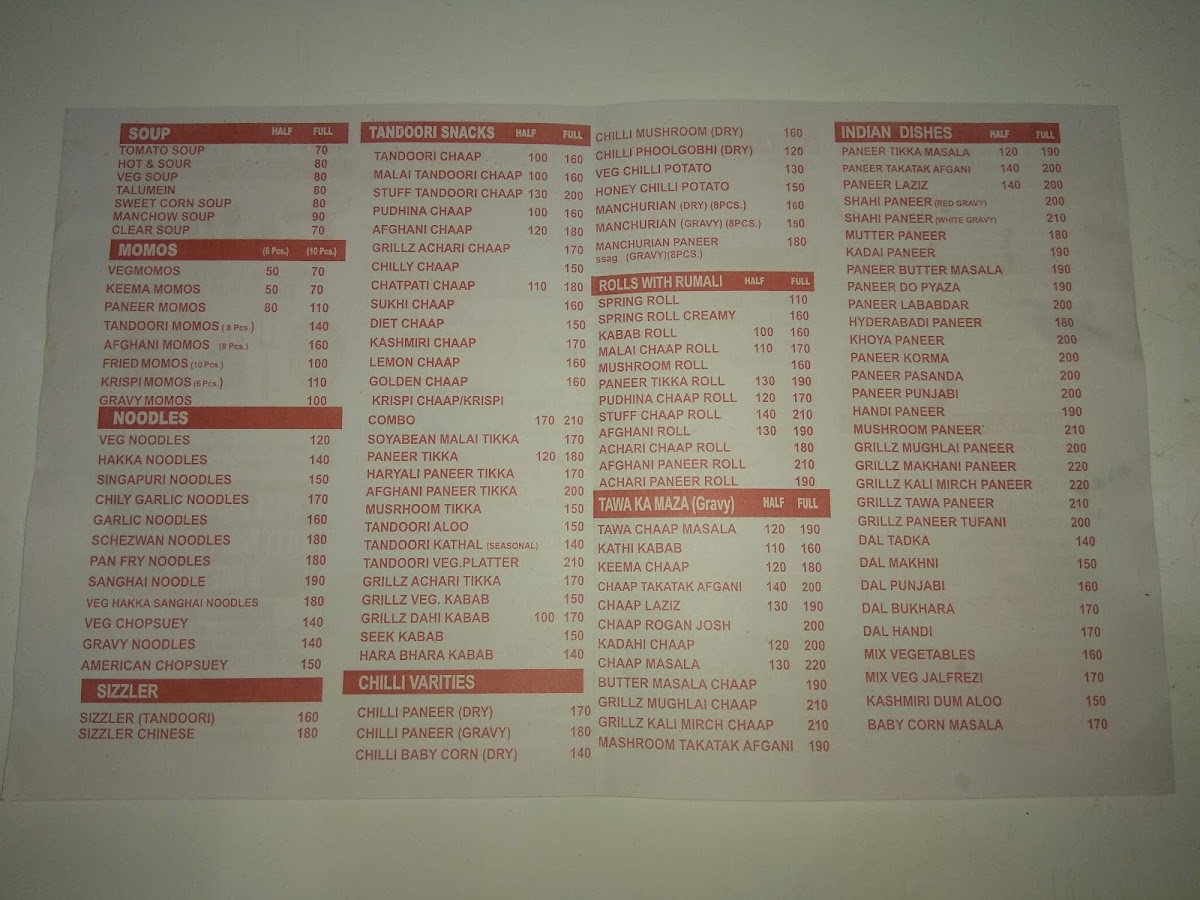 Menu Grillz Tandoori Junction-7