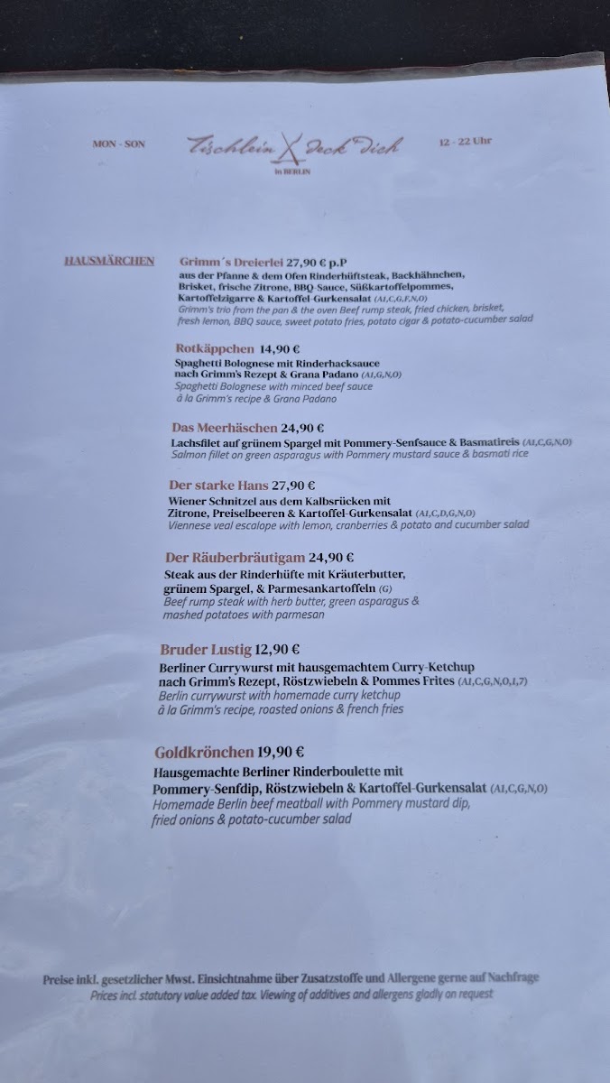Menu Grimm's Tischlein Deck Dich-1