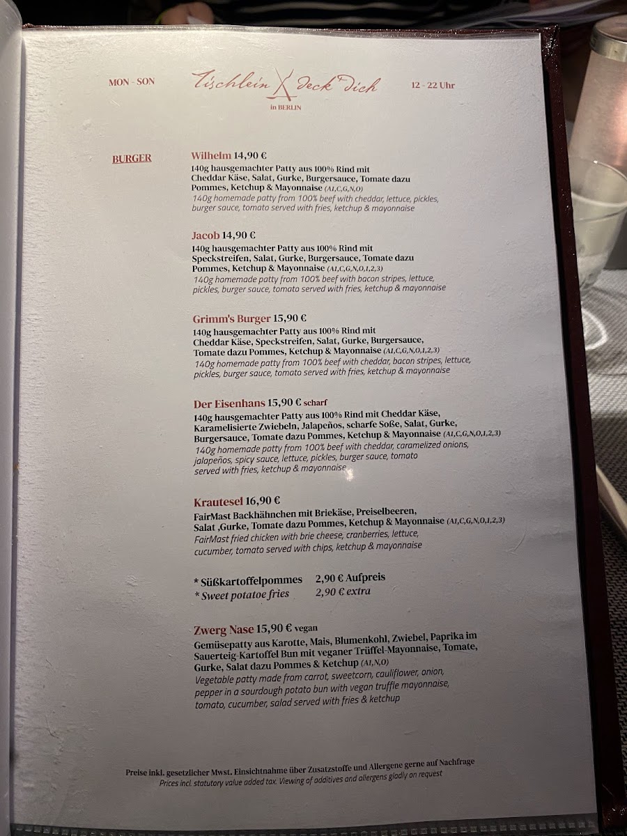 Menu Grimm's Tischlein Deck Dich-6