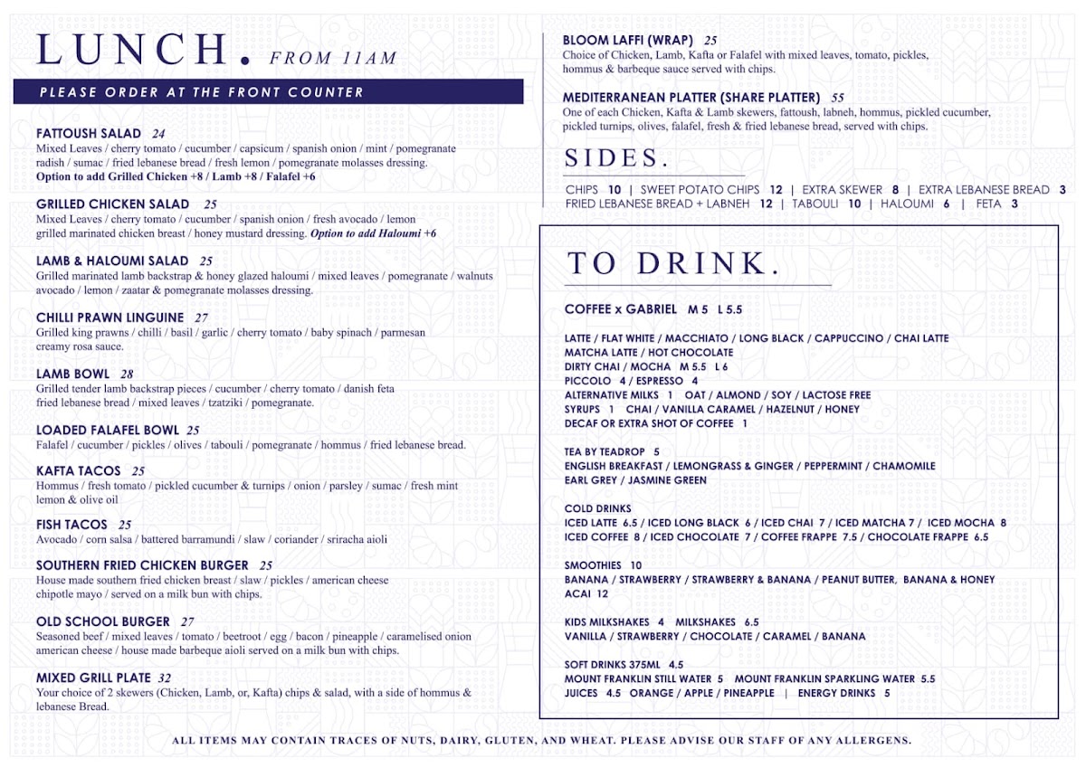 Menu Grind & Bloom Cafe-1