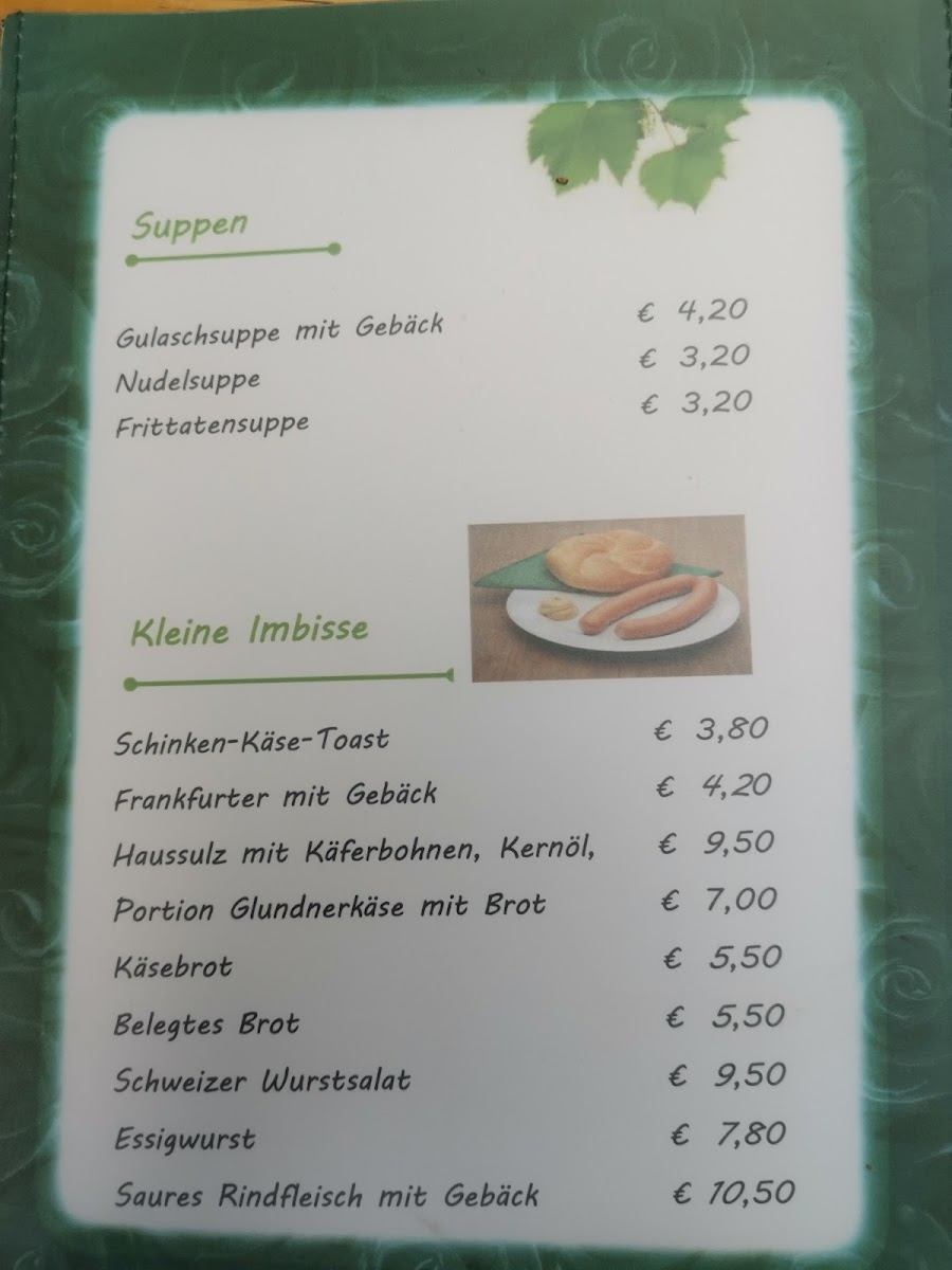Menu Grinzing Heuriger Am Steinberg Fam Kummer-6