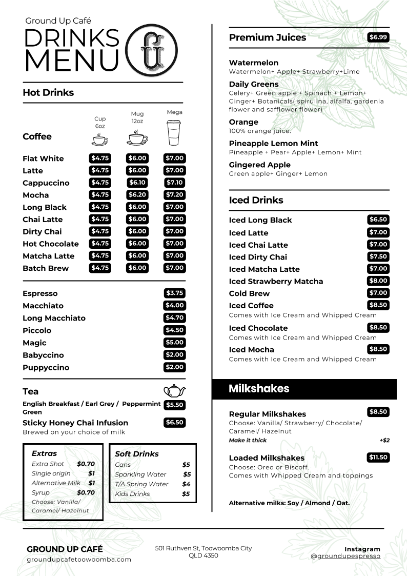 Menu Ground Up Cafe-1