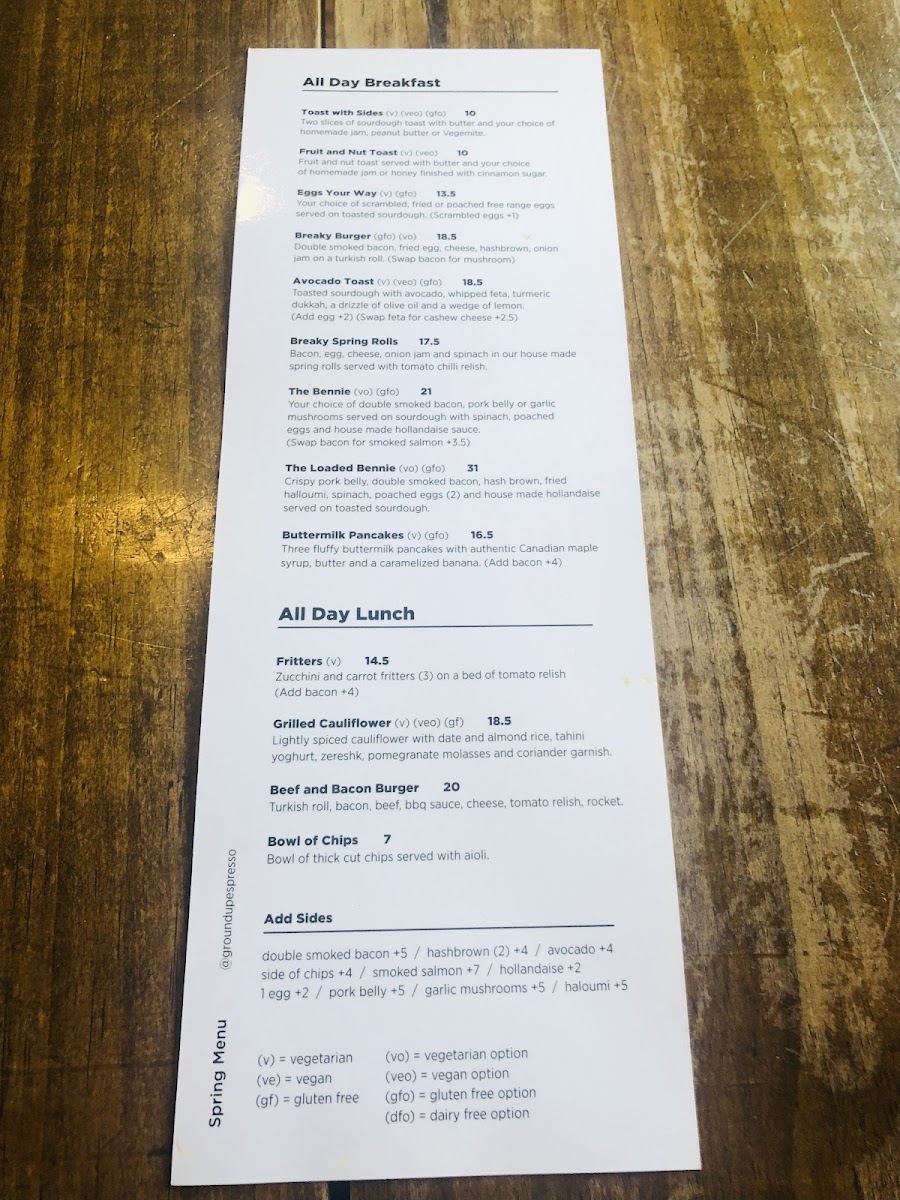 Menu Ground Up Cafe-7