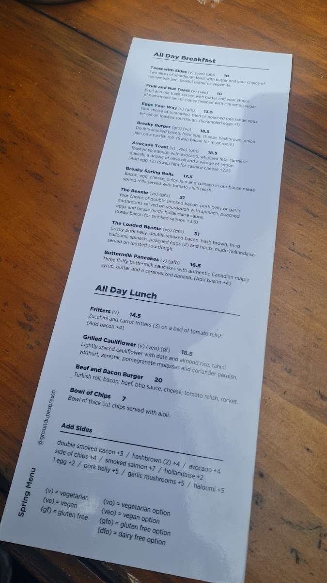 Menu Ground Up Cafe-8