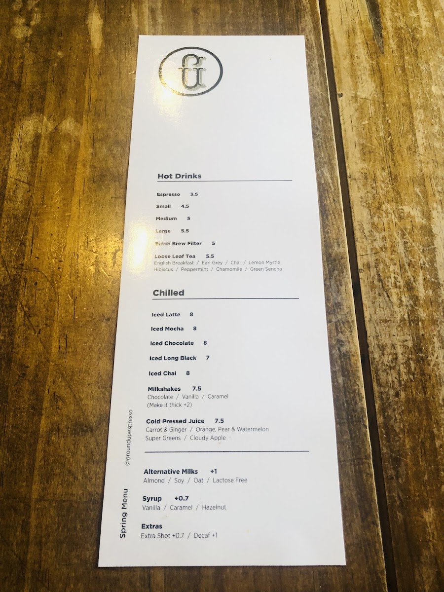 Menu Ground Up Cafe-9