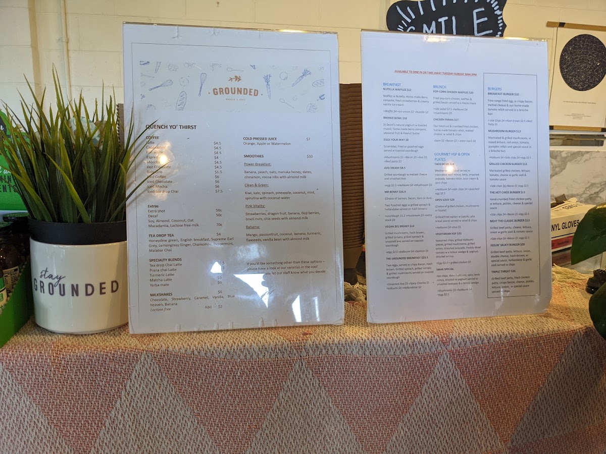 Menu Grounded Grocer & Cafe-1