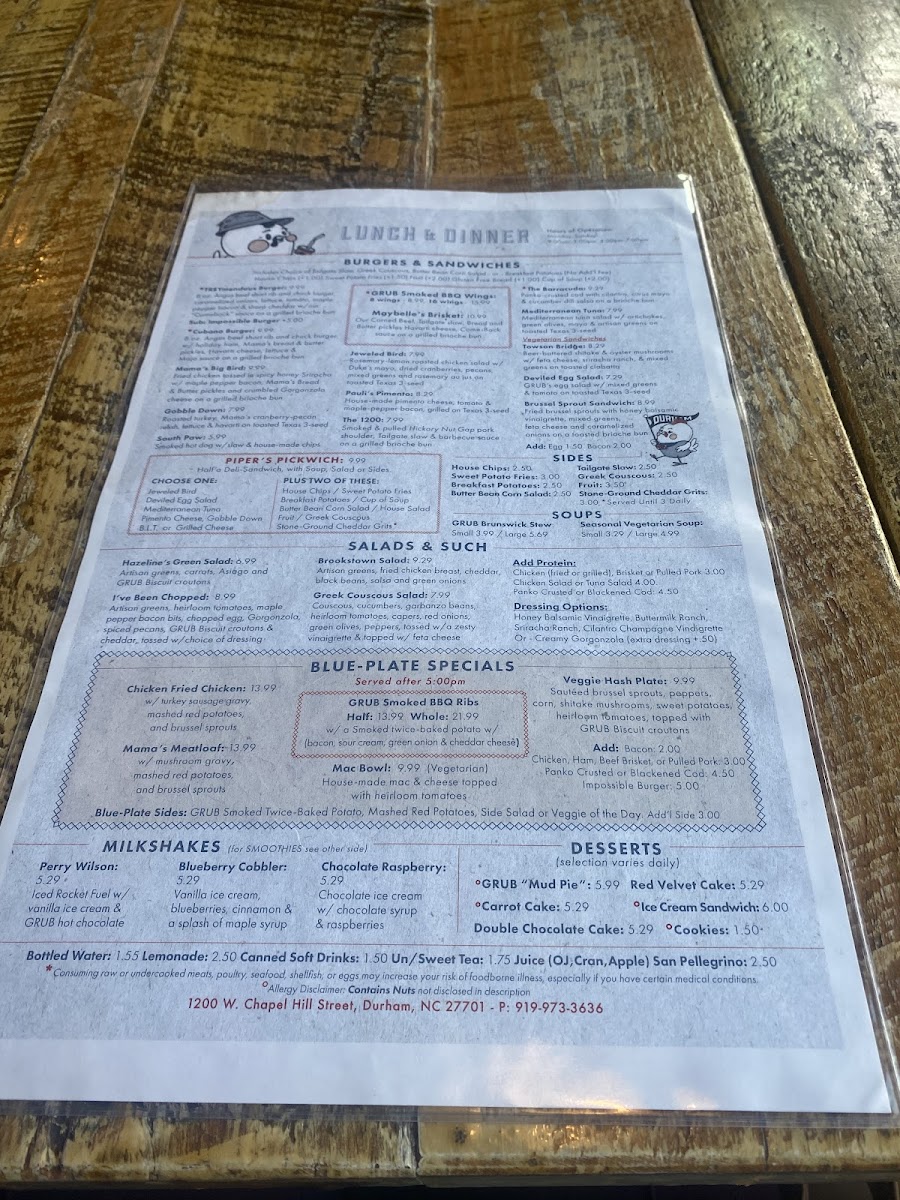 Menu Grub Durham-7