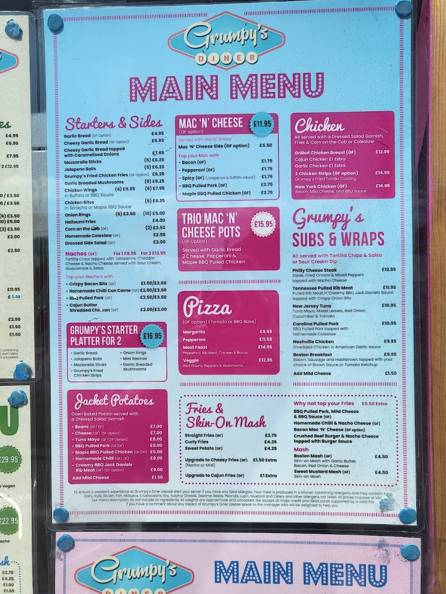 Menu Grumpy's Diner-10