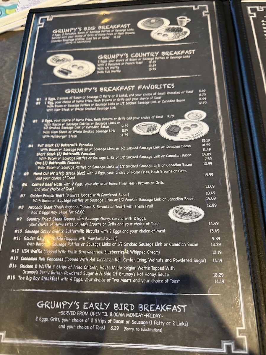 Menu Grumpy's Restaurant-1