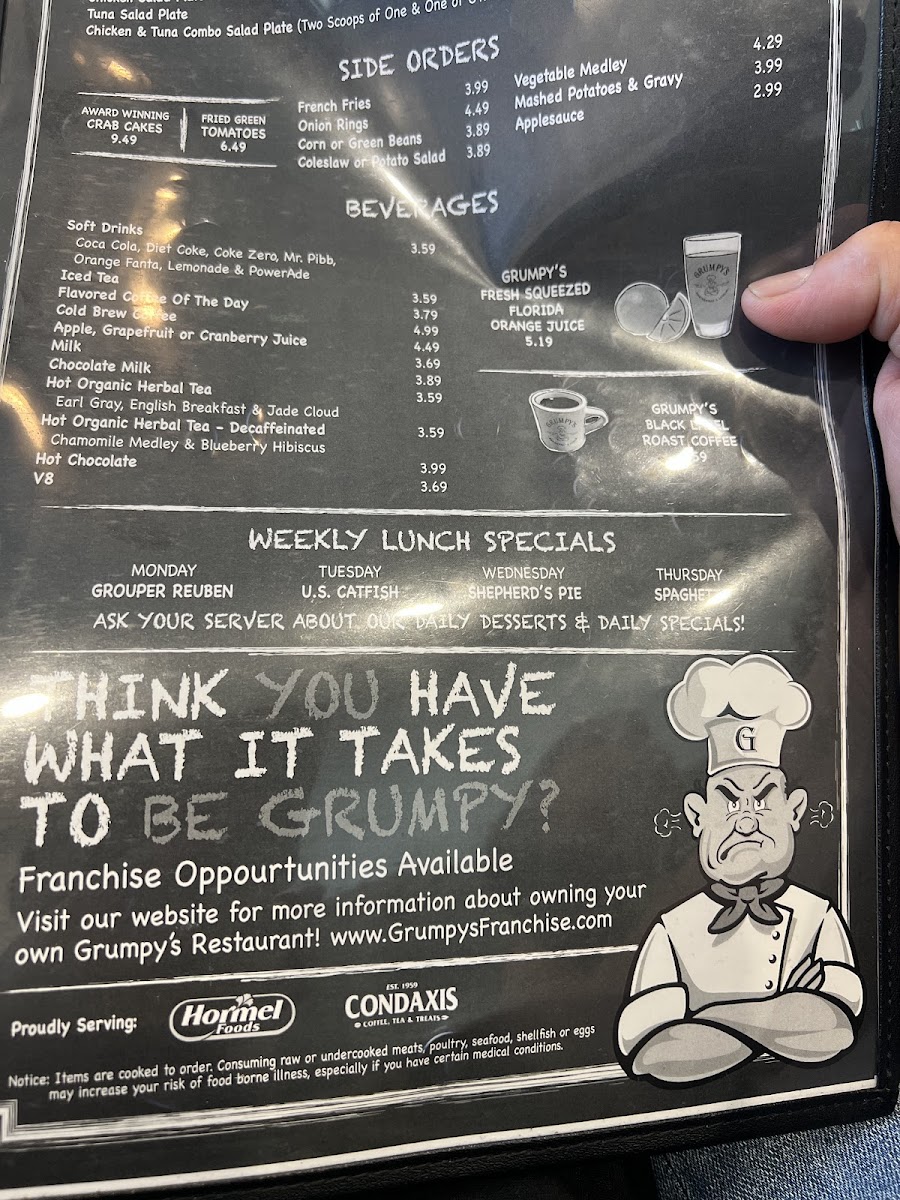 Menu Grumpy's Restaurant-2