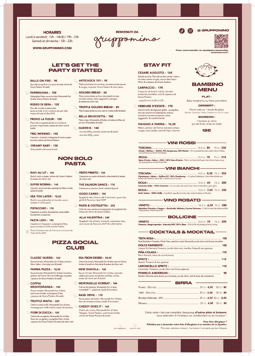 Menu Gruppomimo - Neuilly Sur Seine-1