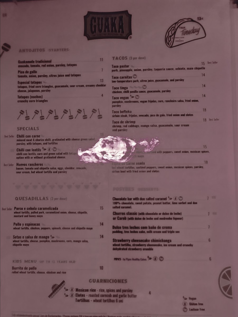 Menu Guaka-7