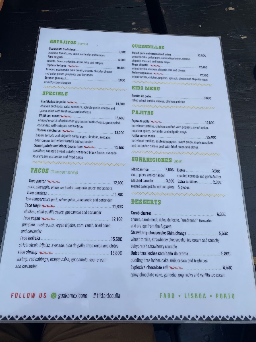 Menu Guaka-9