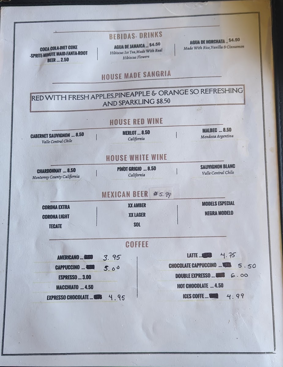 Menu Guakamole's-1