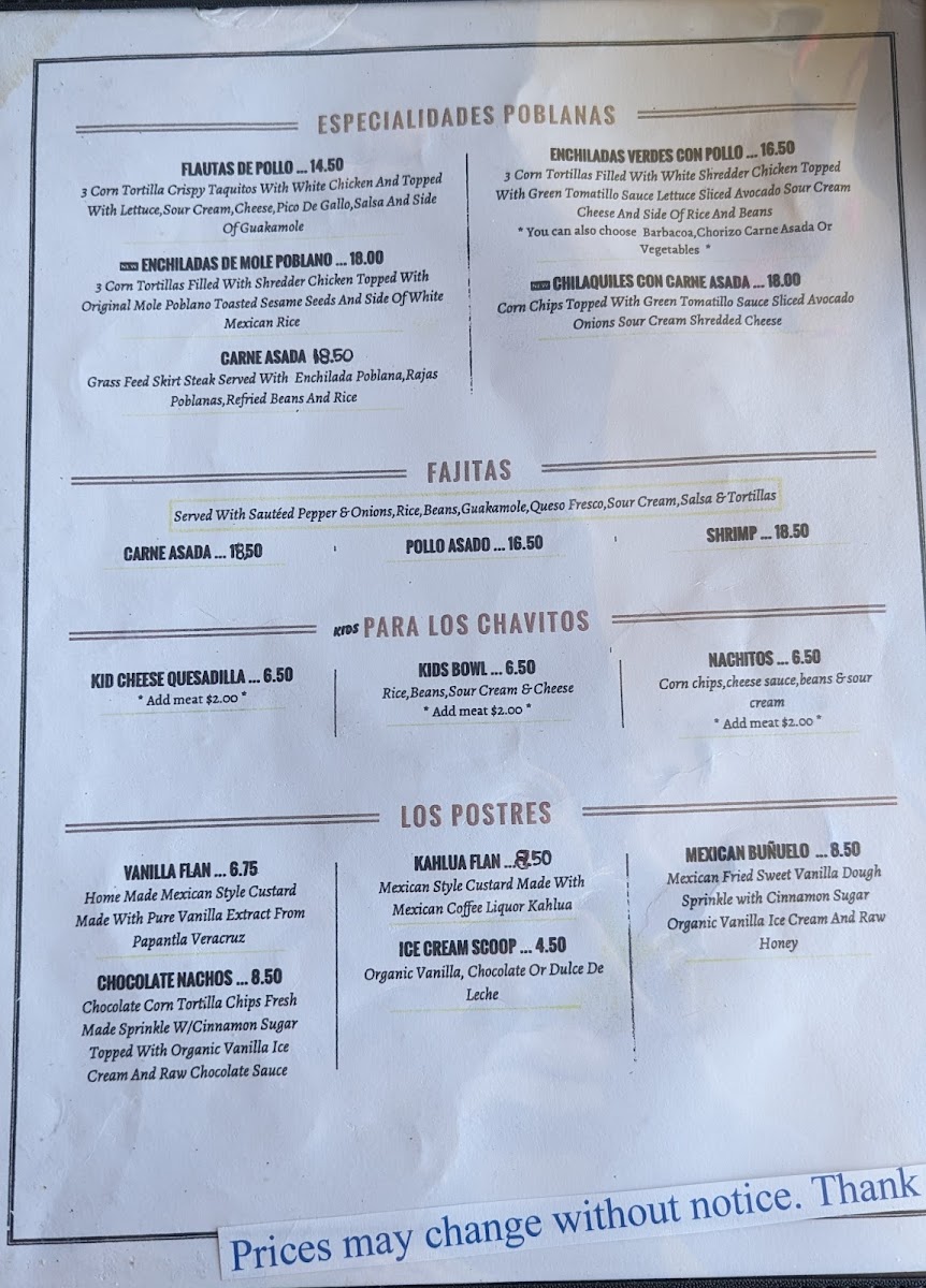 Menu Guakamole's-2
