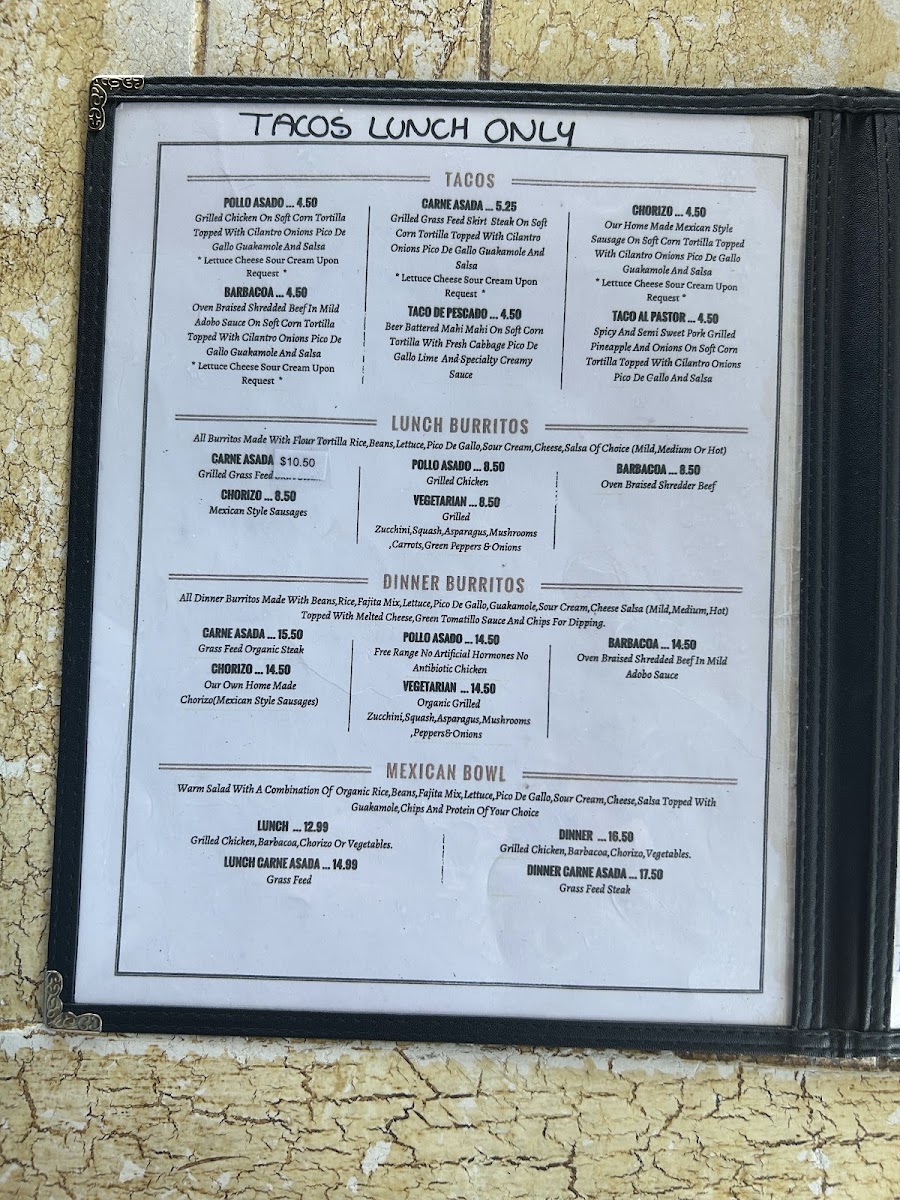 Menu Guakamole's-4