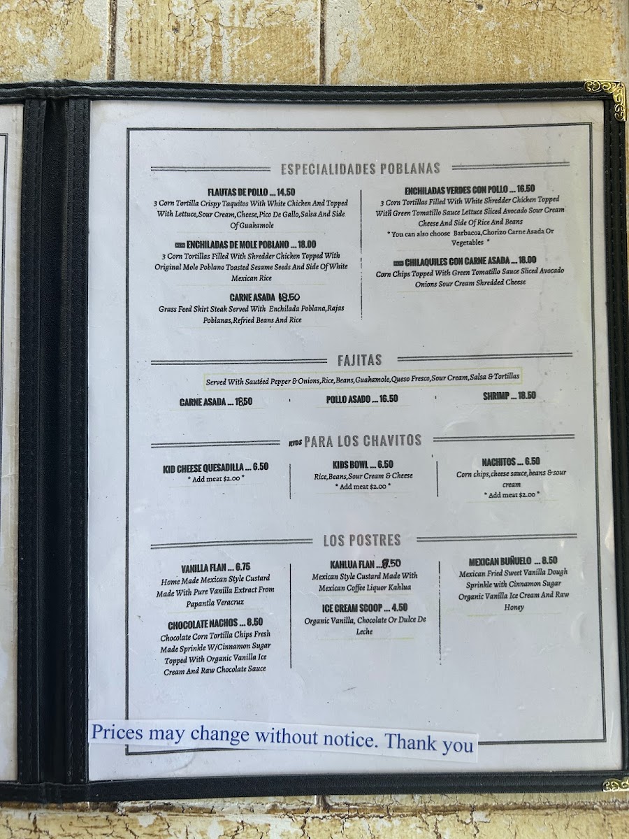 Menu Guakamole's-7