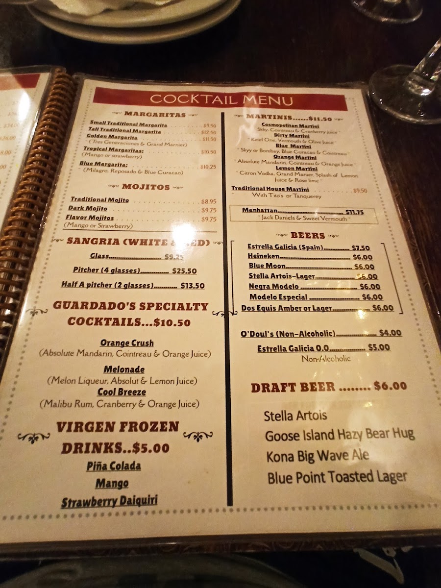 Menu Guardado's Restaurant-3