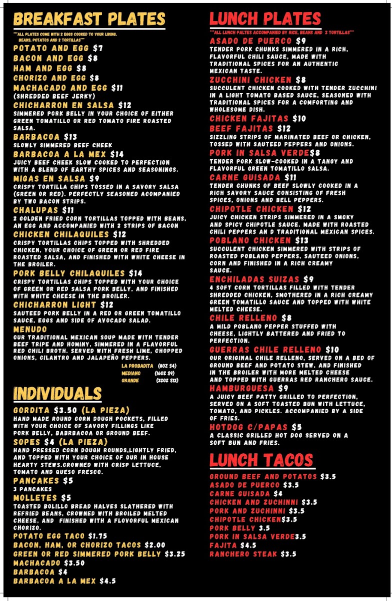Menu Guerra's Kitchen-2