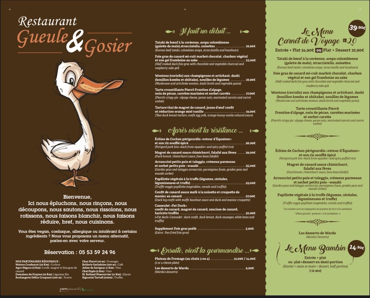 Menu Gueule & Gosier Restaurant-2