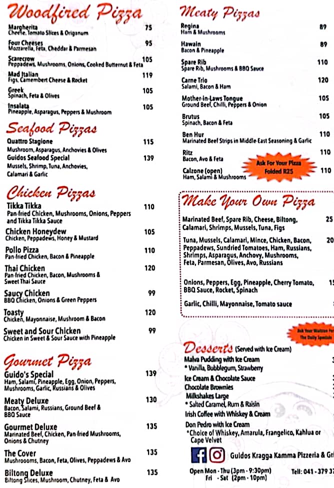 Menu Guidos Kraggakamma Family Restaurant-5