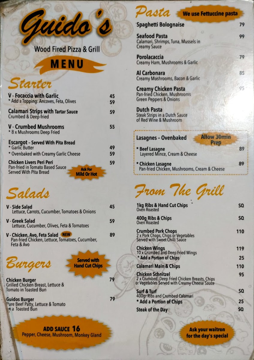 Menu Guidos Kraggakamma Family Restaurant-6