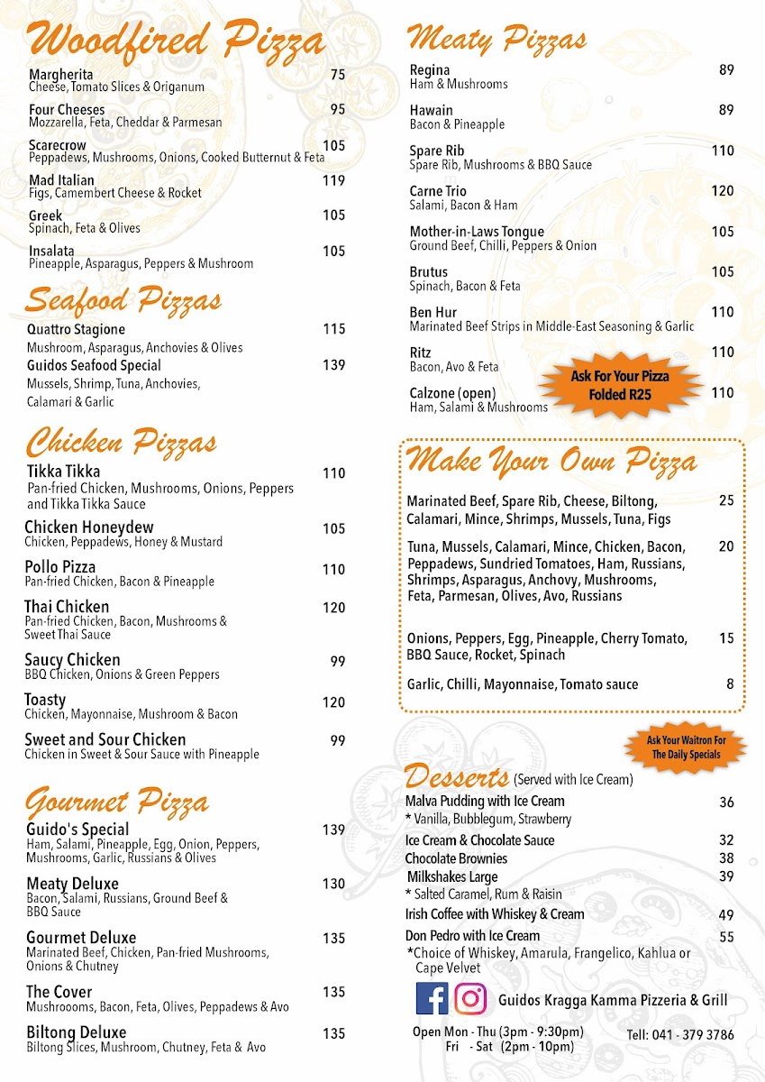 Menu Guidos Kraggakamma Family Restaurant-7