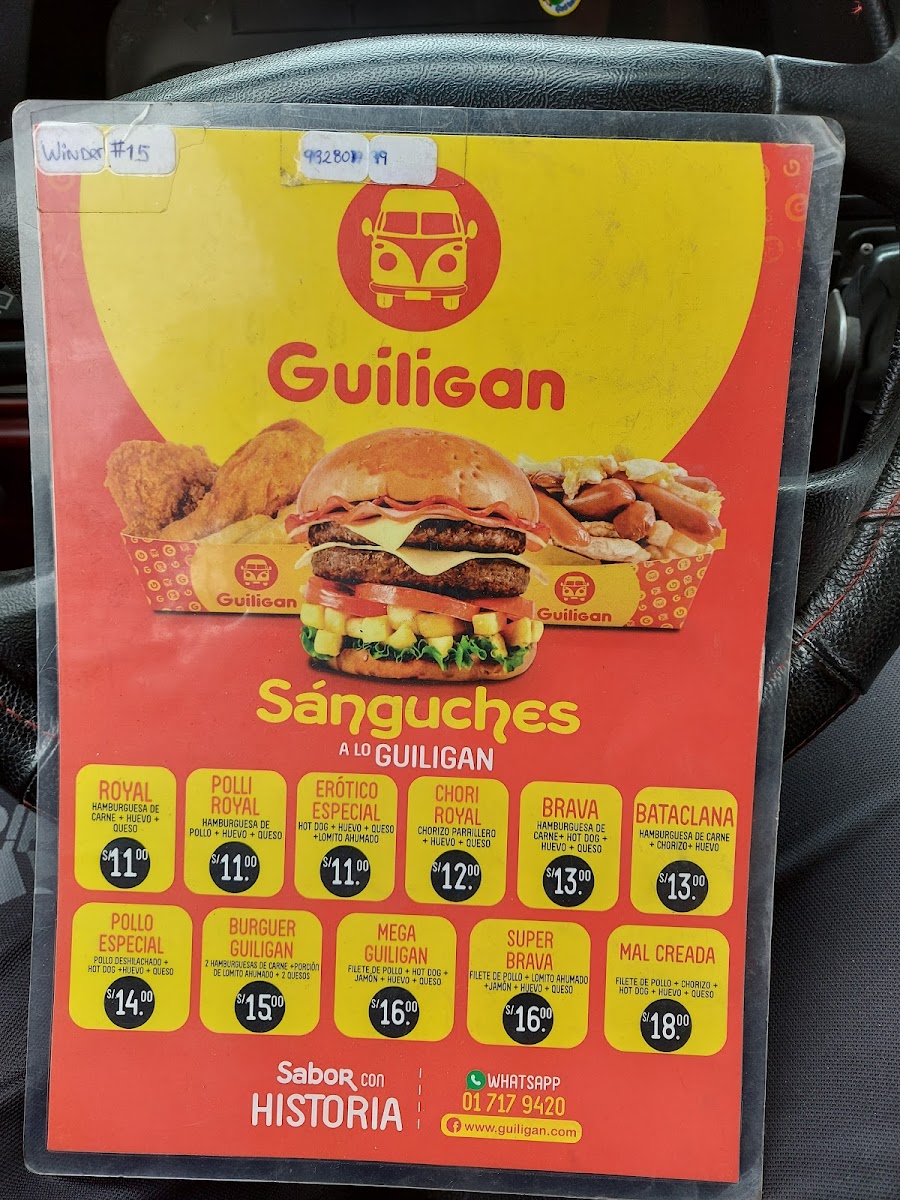 Menu Guilligan Burger.-4