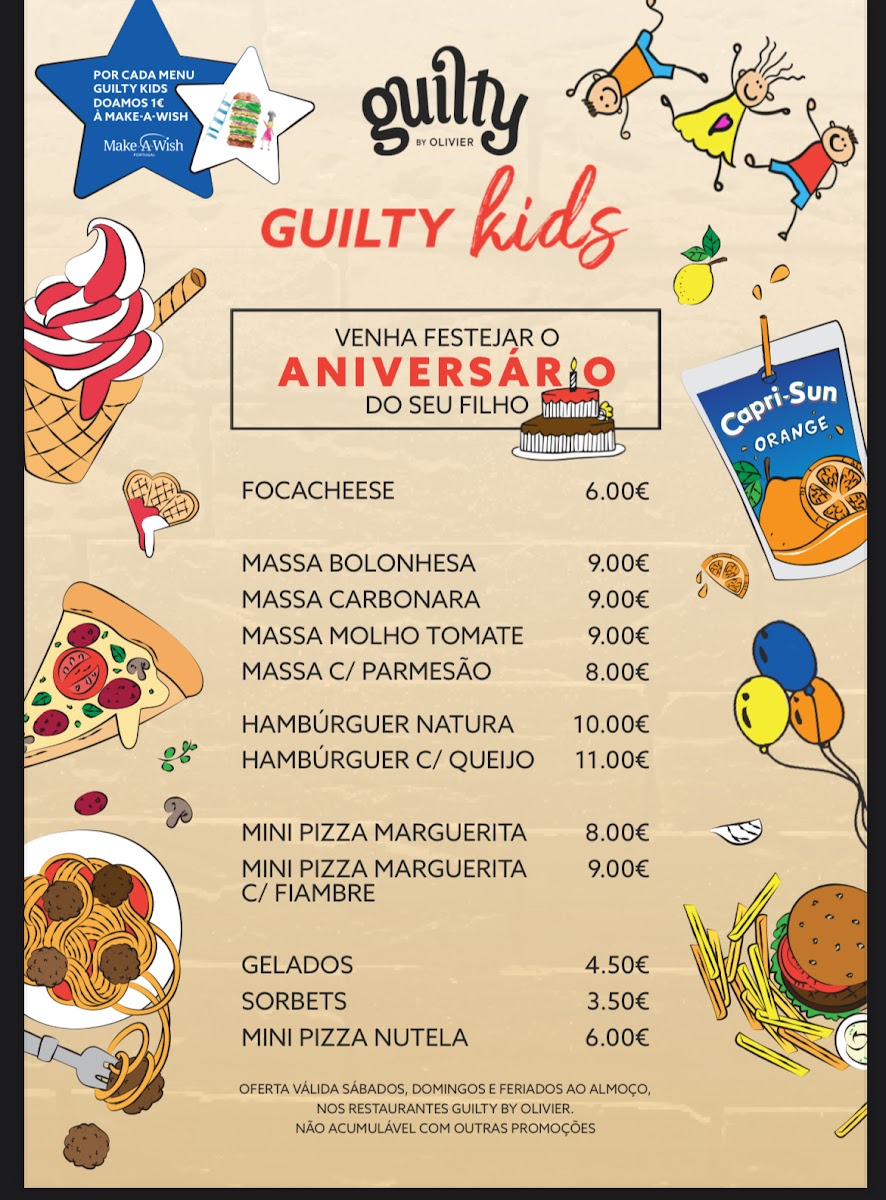 Menu Guilty By Olivier, Parque Das Nações-1