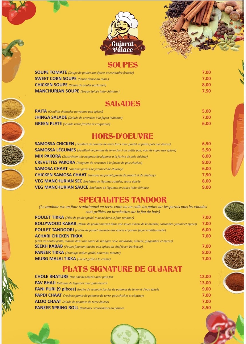 Menu Gujarat Palace Restaurant Indien-2