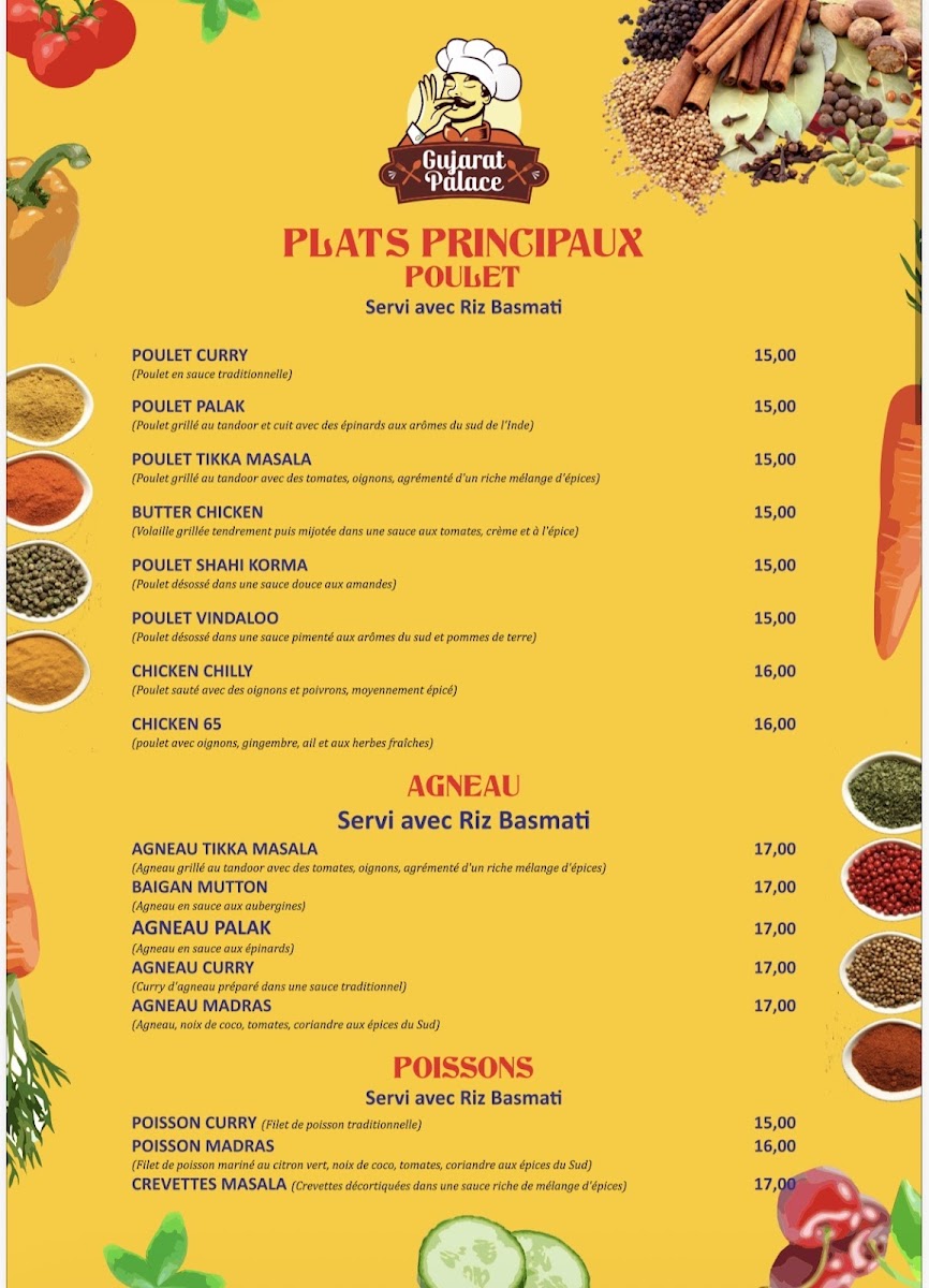 Menu Gujarat Palace Restaurant Indien-3