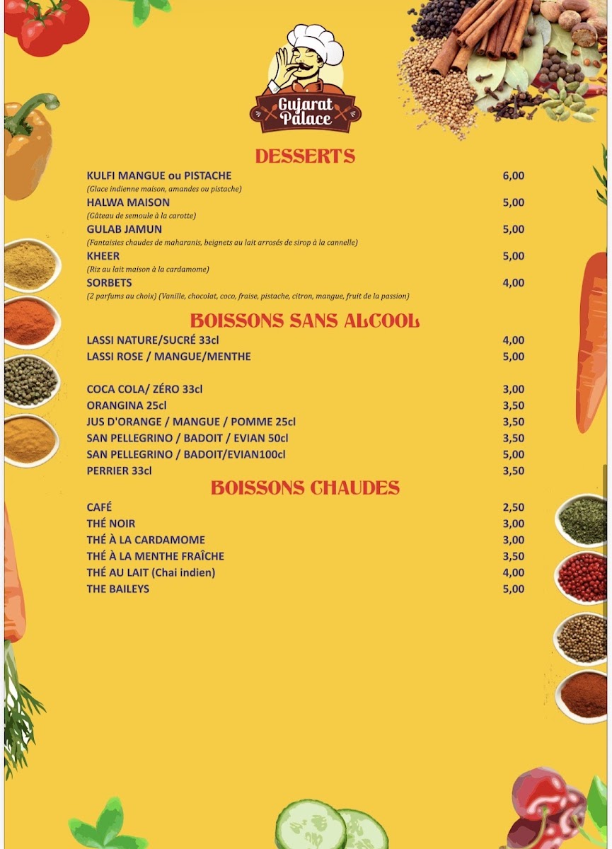 Menu Gujarat Palace Restaurant Indien-6