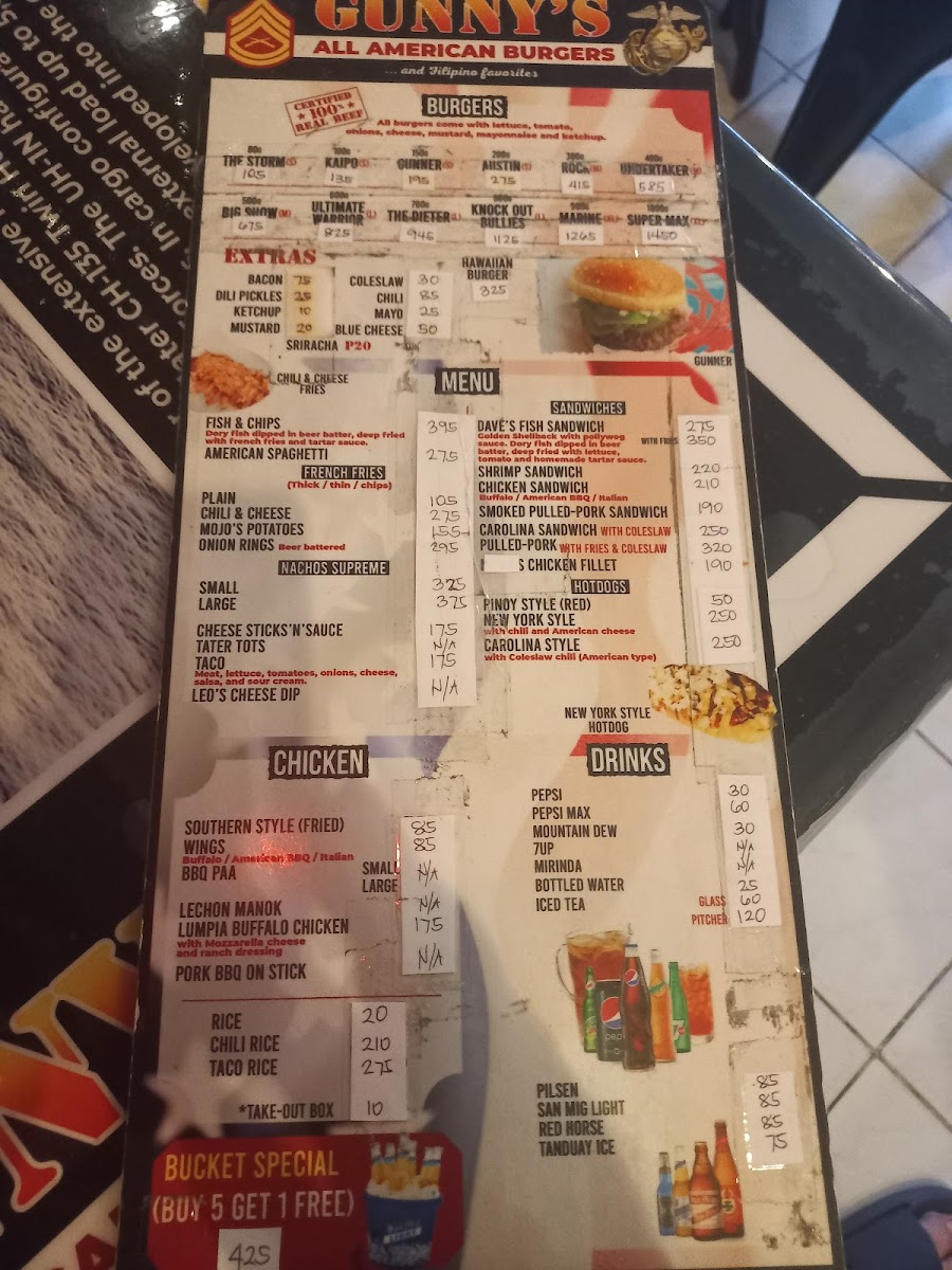 Menu Gunny's All American Burgerhouse-2