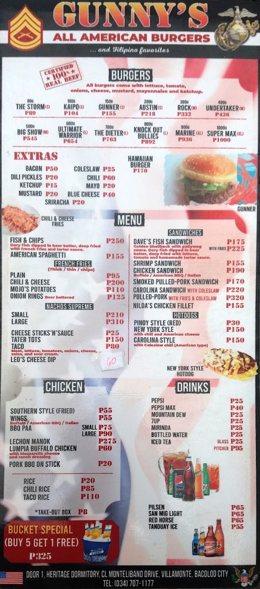 Menu Gunny's All American Burgerhouse-4