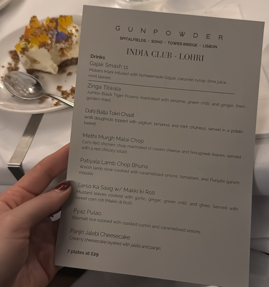 Menu Gunpowder Soho-5