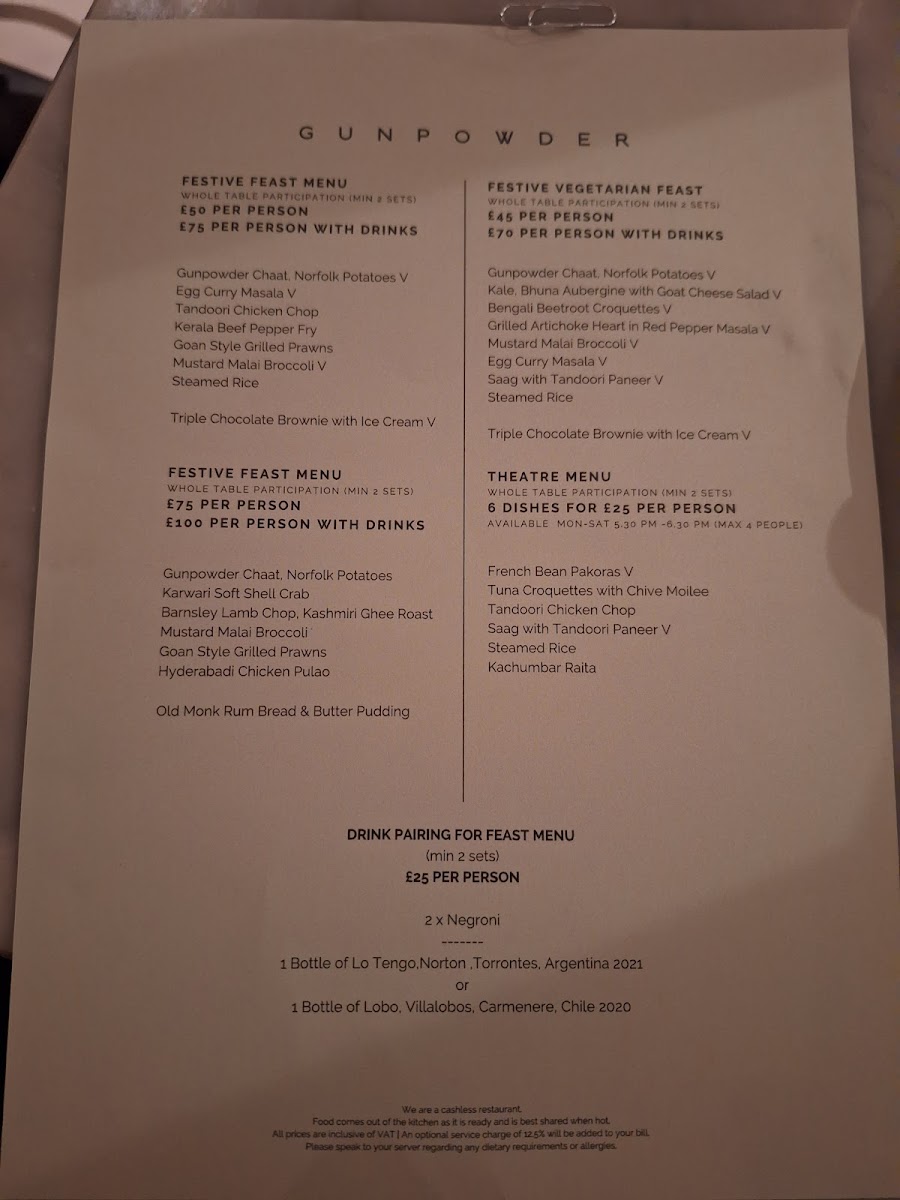 Menu Gunpowder Soho-8