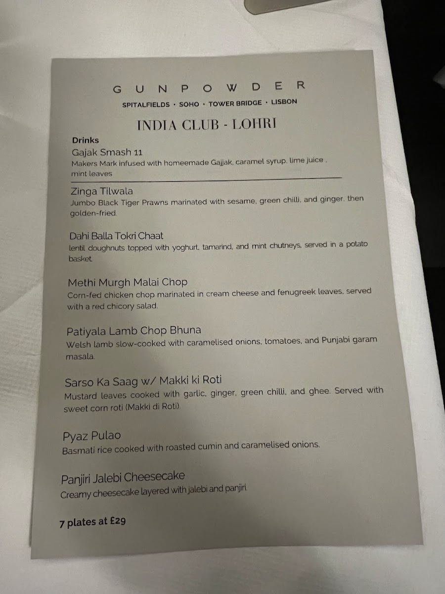 Menu Gunpowder Soho-9