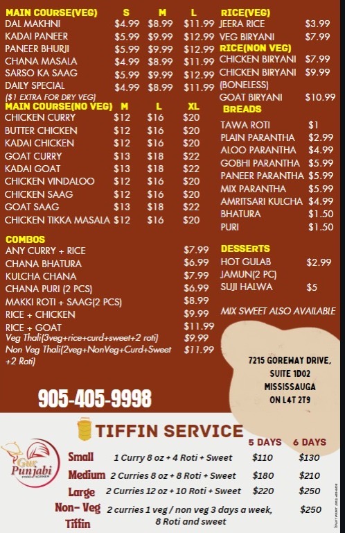 Menu Gur Punjabi Food Kornor-1