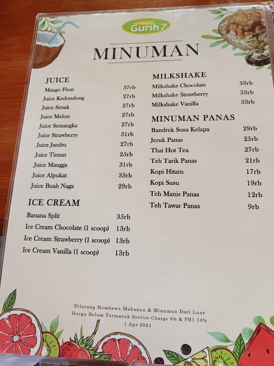 Menu Gurih 7 Bogor Indonesia-6